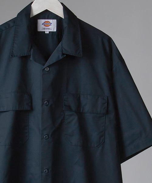 Dickies(ディッキーズ)の「【Dickies/ディッキーズ】TCツイルオーバーサイズワークシャツ<セットアップ可能>(シャツ/ブラウス・メンズ・ライトグレー/ブラック/ベージュ/ネイビー/サックスブルー/ピンク・M/L/XL)」の5枚目の写真