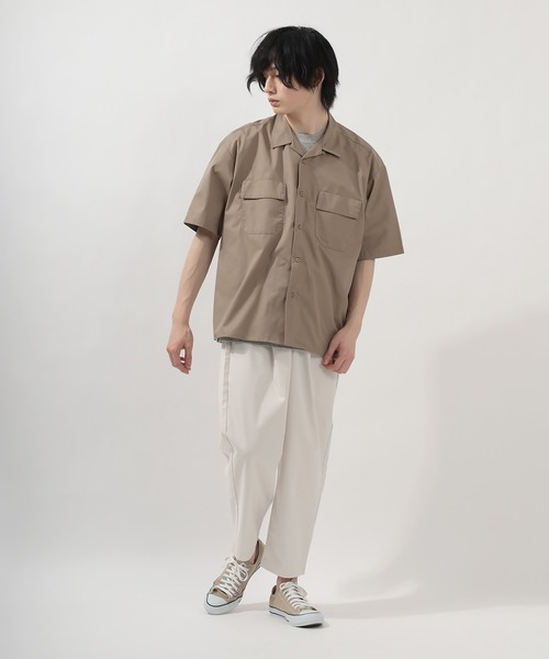 Dickies(ディッキーズ)の「【Dickies/ディッキーズ】TCツイルオーバーサイズワークシャツ<セットアップ可能>(シャツ/ブラウス・メンズ・ライトグレー/ブラック/ベージュ/ネイビー/サックスブルー/ピンク・M/L/XL)」の15枚目の写真