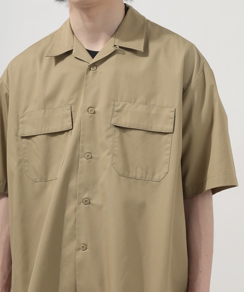 Dickies(ディッキーズ)の「【Dickies/ディッキーズ】TCツイルオーバーサイズワークシャツ<セットアップ可能>(シャツ/ブラウス・メンズ・ライトグレー/ブラック/ベージュ/ネイビー/サックスブルー/ピンク・M/L/XL)」の8枚目の写真