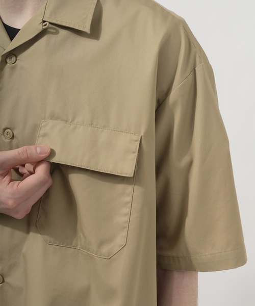 Dickies(ディッキーズ)の「【Dickies/ディッキーズ】TCツイルオーバーサイズワークシャツ<セットアップ可能>(シャツ/ブラウス・メンズ・ライトグレー/ブラック/ベージュ/ネイビー/サックスブルー/ピンク・M/L/XL)」の11枚目の写真