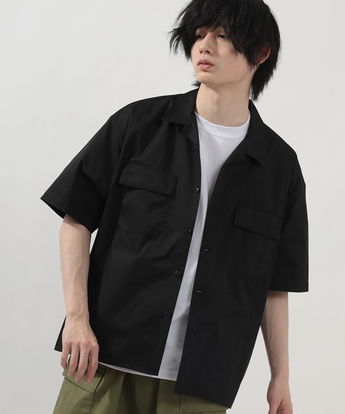 Dickies(ディッキーズ)の「【Dickies/ディッキーズ】TCツイルオーバーサイズワークシャツ<セットアップ可能>(シャツ/ブラウス・メンズ・ライトグレー/ブラック/ベージュ/ネイビー/サックスブルー/ピンク・M/L/XL)」の22枚目の写真