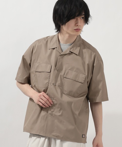 Dickies(ディッキーズ)の「【Dickies/ディッキーズ】TCツイルオーバーサイズワークシャツ<セットアップ可能>(シャツ/ブラウス・メンズ・ライトグレー/ブラック/ベージュ/ネイビー/サックスブルー/ピンク・M/L/XL)」の21枚目の写真