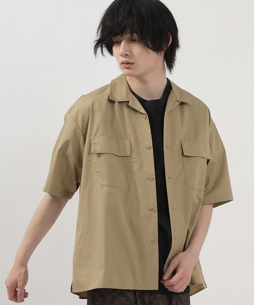 Dickies(ディッキーズ)の「【Dickies/ディッキーズ】TCツイルオーバーサイズワークシャツ<セットアップ可能>(シャツ/ブラウス・メンズ・ライトグレー/ブラック/ベージュ/ネイビー/サックスブルー/ピンク・M/L/XL)」の20枚目の写真
