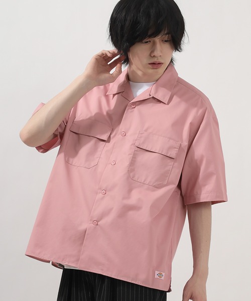 Dickies(ディッキーズ)の「【Dickies/ディッキーズ】TCツイルオーバーサイズワークシャツ<セットアップ可能>(シャツ/ブラウス・メンズ・ライトグレー/ブラック/ベージュ/ネイビー/サックスブルー/ピンク・M/L/XL)」の17枚目の写真