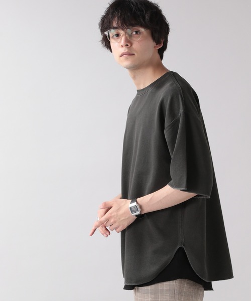 RAGEBLUE（レイジブルー）の「カットオフ/ピグメント裏毛Tシャツ/950102（Tシャツ/カットソー・メンズ・ホワイト/ライトブルー/ベージュ/スミクロ・MEDIUM/LARGE）」の3枚目の写真