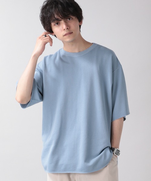 RAGEBLUE（レイジブルー）の「カットオフ/ピグメント裏毛Tシャツ/950102（Tシャツ/カットソー・メンズ・ホワイト/ライトブルー/ベージュ/スミクロ・MEDIUM/LARGE）」の4枚目の写真
