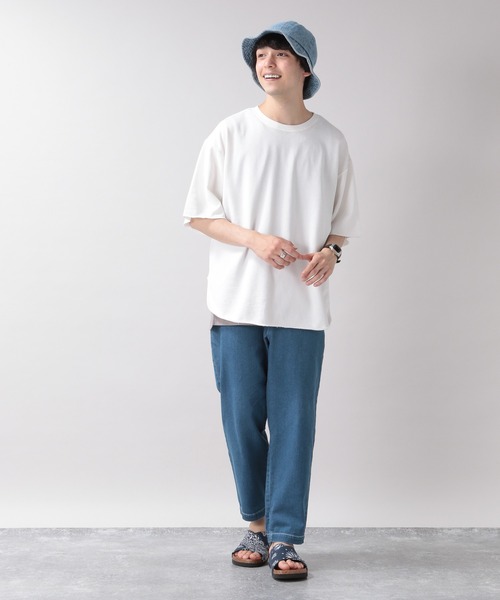 RAGEBLUE（レイジブルー）の「カットオフ/ピグメント裏毛Tシャツ/950102（Tシャツ/カットソー・メンズ・ホワイト/ライトブルー/ベージュ/スミクロ・MEDIUM/LARGE）」の12枚目の写真