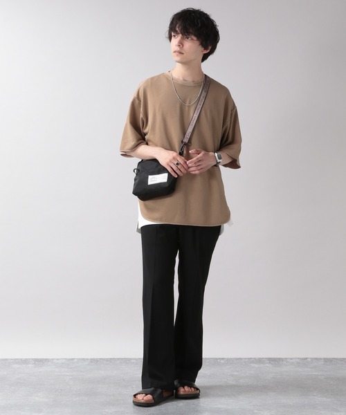 RAGEBLUE（レイジブルー）の「カットオフ/ピグメント裏毛Tシャツ/950102（Tシャツ/カットソー・メンズ・ホワイト/ライトブルー/ベージュ/スミクロ・MEDIUM/LARGE）」の10枚目の写真