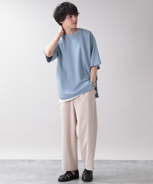 RAGEBLUE（レイジブルー）の「カットオフ/ピグメント裏毛Tシャツ/950102（Tシャツ/カットソー・メンズ・ホワイト/ライトブルー/ベージュ/スミクロ・MEDIUM/LARGE）」の13枚目の写真