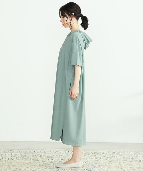 ONIGIRI(オニギリ)の「鹿の子 アッパッパ ワンピース(ワンピース・レディース・ブラウン/ターコイズブルー/アイボリー・FREE)」の9枚目の写真