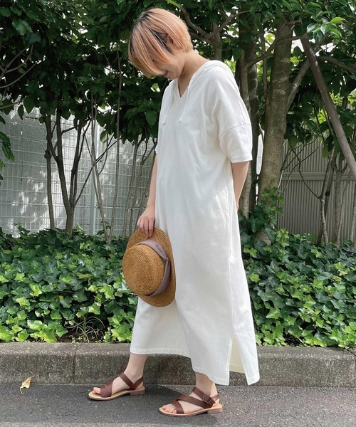 ONIGIRI(オニギリ)の「鹿の子 アッパッパ ワンピース(ワンピース・レディース・ブラウン/ターコイズブルー/アイボリー・FREE)」の22枚目の写真