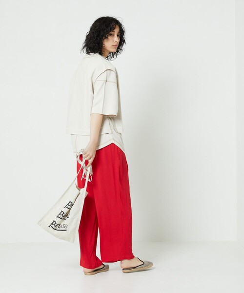 FREAK'S STORE（フリークスストア）の「モックネックレイヤードTシャツ（Tシャツ/カットソー・レディース・イエロー/ブラック/ベージュ・ﾌﾘ-）」の9枚目の写真