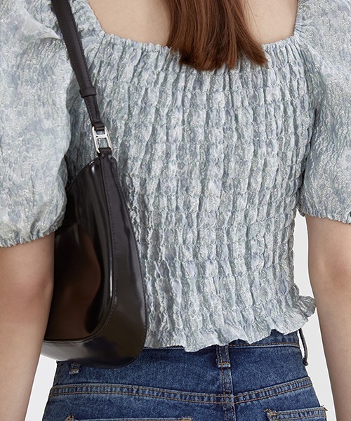 Fano Studios】Cropped shirring frill blouse FX21S122-ファッション 
