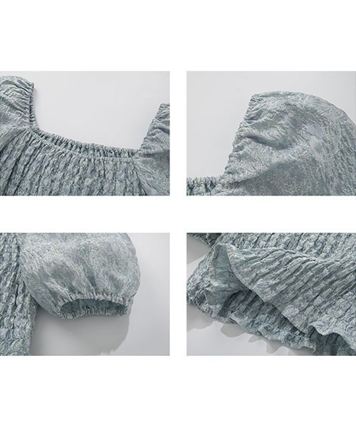 Fano Studios】Cropped shirring frill blouse FX21S122-ファッション 