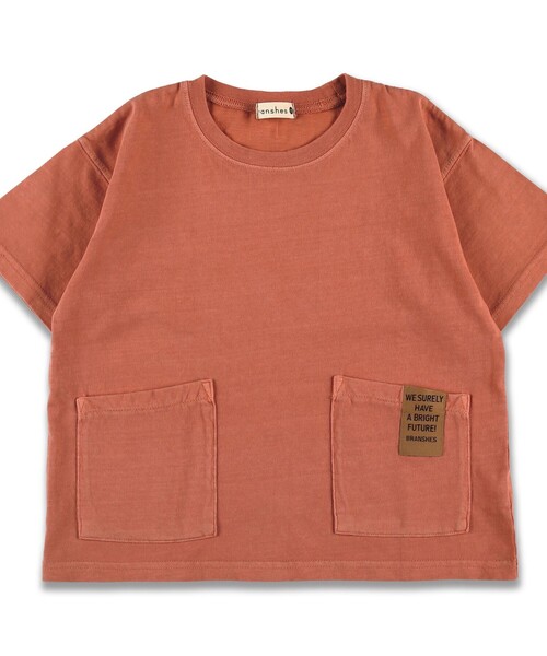 BRANSHES（ブランシェス）の「ビンテージ風加工ポケットTシャツ（Tシャツ/カットソー・キッズ・グリーン/レッド/チャコールグレー・100cm/110cm/90cm/140cm/150cm/120cm/130cm）」の4枚目の写真