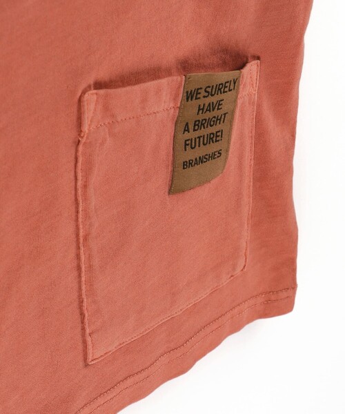 BRANSHES（ブランシェス）の「ビンテージ風加工ポケットTシャツ（Tシャツ/カットソー・キッズ・グリーン/レッド/チャコールグレー・100cm/110cm/90cm/140cm/150cm/120cm/130cm）」の8枚目の写真