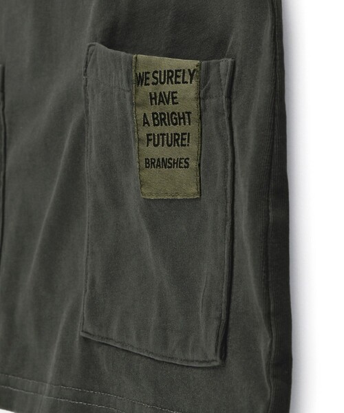 BRANSHES（ブランシェス）の「ビンテージ風加工ポケットTシャツ（Tシャツ/カットソー・キッズ・グリーン/レッド/チャコールグレー・100cm/110cm/90cm/140cm/150cm/120cm/130cm）」の20枚目の写真