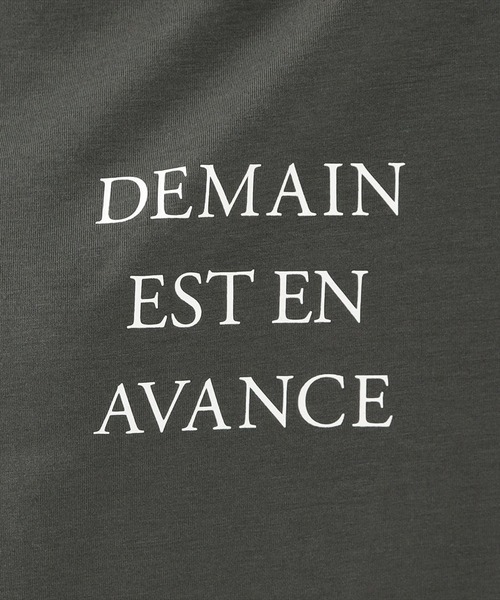 Petit Honfleur(プチオンフルール)の「接触冷感ロゴプリントTシャツ(Tシャツ/カットソー・レディース・ホワイト/チャコールグレー/カーキ/オレンジ・M/L)」の7枚目の写真