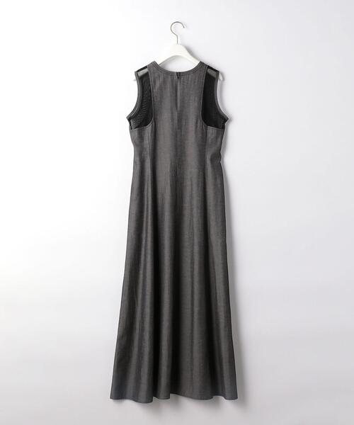 BRACTMENT(ブラクトメント)の「『BRACTMENT(ブラクトメント)』 メッシュ切り替え ノースリーブ ワンピース(ワンピース・レディース・ブラック/ダークグレー・36/38)」の5枚目の写真