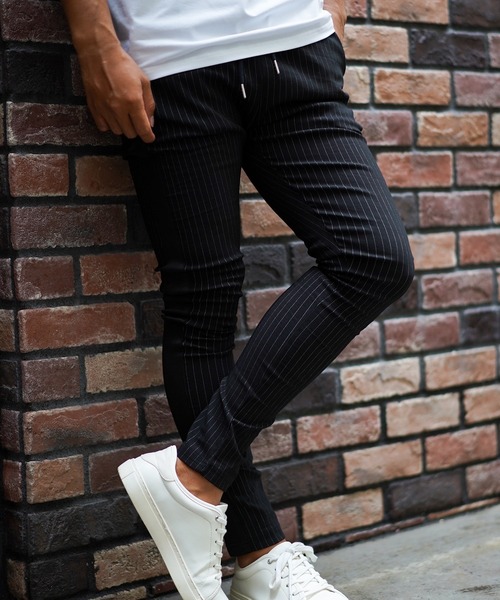 adamsJUGGLER(アダムスジャグラー)の「ストライプラインパンツ(その他パンツ・メンズ・ホワイト/ブラック・S/M/L/XL)」の2枚目の写真