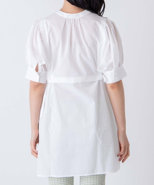 WEGO（ウィゴー）の「WEGO/ショルダータックチュニックシャツ（シャツ/ブラウス・レディース・ホワイト/ブルー系その他4・FREE）」の12枚目の写真
