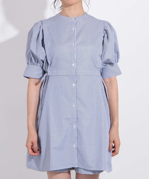 WEGO（ウィゴー）の「WEGO/ショルダータックチュニックシャツ（シャツ/ブラウス・レディース・ホワイト/ブルー系その他4・FREE）」の6枚目の写真