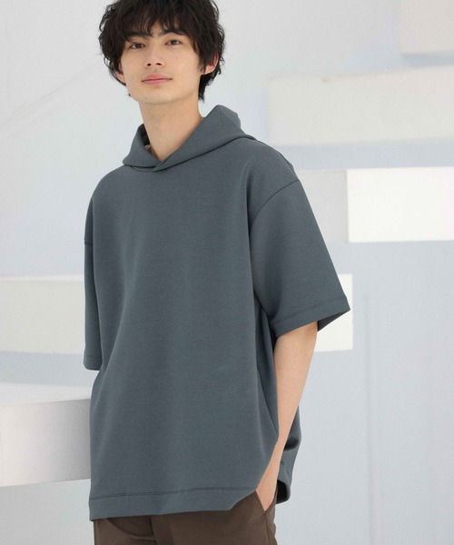 GLOBAL WORK（グローバルワーク）の「Air　Cushion／パーカー半袖/950860（パーカー・メンズ・チャコールグレー/ライトグレー/ライトブルー・X-LARGE/MEDIUM/SMALL/LARGE）」の3枚目の写真