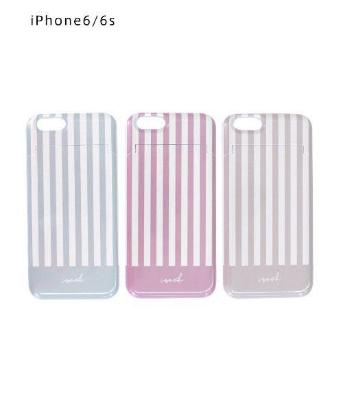 ISOOK（アイスー）の「MAYUさんコラボ カードケース&ミラー付きiPhoneケース（スマホケース/カバー・レディース・ベージュ/グレー/ピンク・6/7）」の12枚目の写真