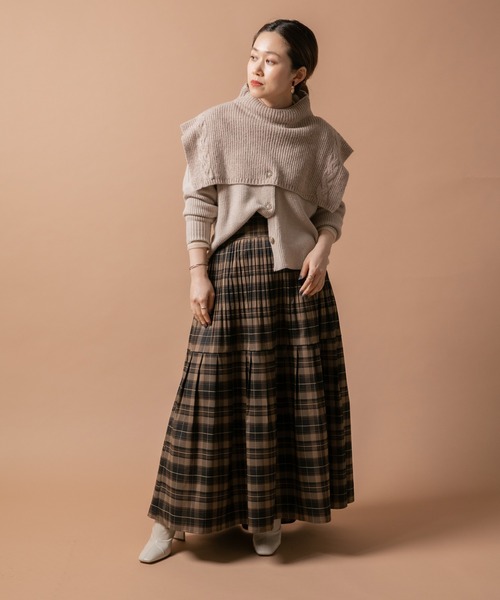 Eimee Law(エイミーロウ)の「SET UPポンチョ&カーデ(その他トップス・レディース・ダークブラウン/ベージュ/グリーン・38)」の21枚目の写真