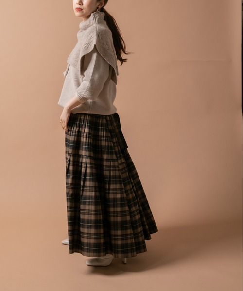 Eimee Law(エイミーロウ)の「SET UPポンチョ&カーデ(その他トップス・レディース・ダークブラウン/ベージュ/グリーン・38)」の17枚目の写真
