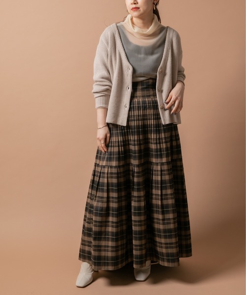 Eimee Law(エイミーロウ)の「SET UPポンチョ&カーデ(その他トップス・レディース・ダークブラウン/ベージュ/グリーン・38)」の14枚目の写真