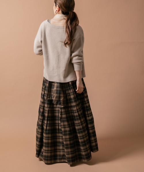 Eimee Law(エイミーロウ)の「SET UPポンチョ&カーデ(その他トップス・レディース・ダークブラウン/ベージュ/グリーン・38)」の5枚目の写真