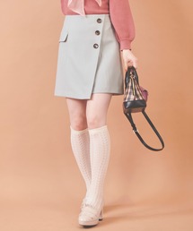 ラップ風アシメ台形スカート