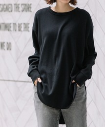 Munich | ストレッチサーマル　バックヘンリーネックロングプルオーバー(Tシャツ/カットソー)