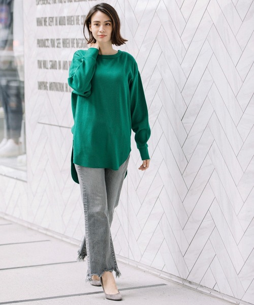 Munich（ミューニック）の「ストレッチサーマルバックヘンリーネックプルオーバー（Tシャツ/カットソー・レディース・ブラック/ベージュ/オフホワイト/カーキ/グリーン・FREE）」の15枚目の写真