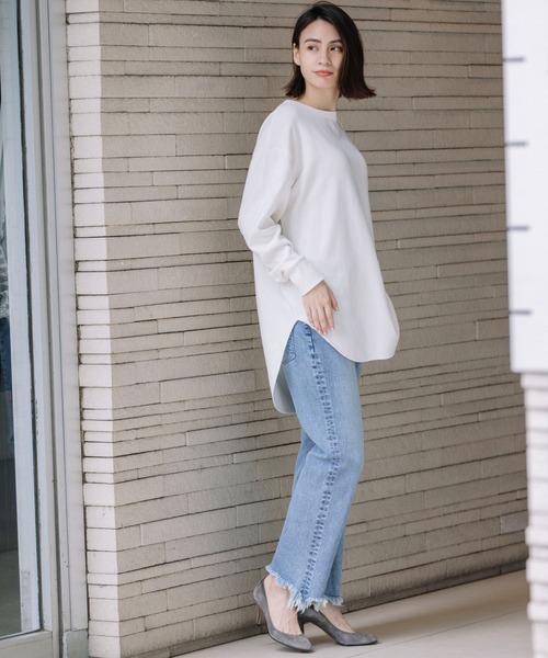 Munich（ミューニック）の「ストレッチサーマルバックヘンリーネックプルオーバー（Tシャツ/カットソー・レディース・ブラック/ベージュ/オフホワイト/カーキ/グリーン・FREE）」の9枚目の写真