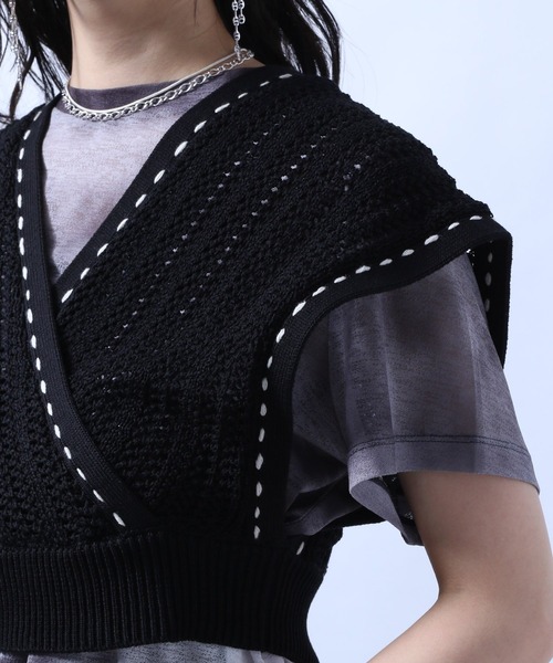 HARE（ハレ）の「ステッチニットビスチェ(HARE)（ベスト）」 - WEAR