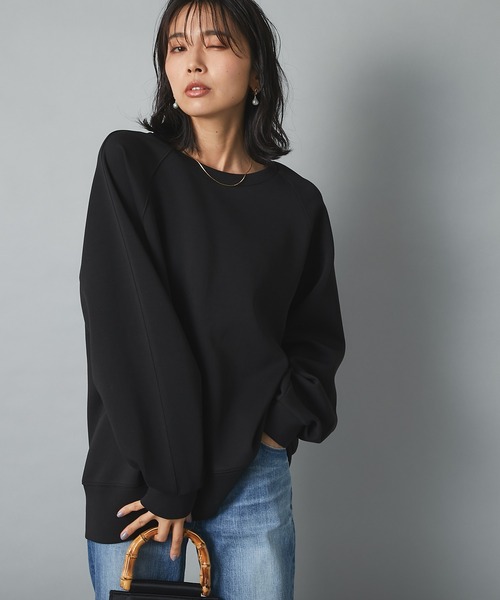 RIVE DROITE（リヴドロワ）の「程よくルーズなシルエットが楽しめる一枚　ダンボールオーバーカットソー（Tシャツ/カットソー・レディース・ブラック/カーキ・FREE）」の3枚目の写真