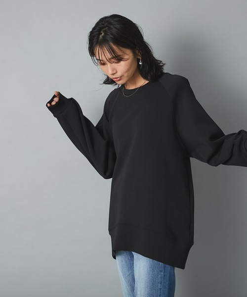 RIVE DROITE（リヴドロワ）の「程よくルーズなシルエットが楽しめる一枚　ダンボールオーバーカットソー（Tシャツ/カットソー・レディース・ブラック/カーキ・FREE）」の6枚目の写真