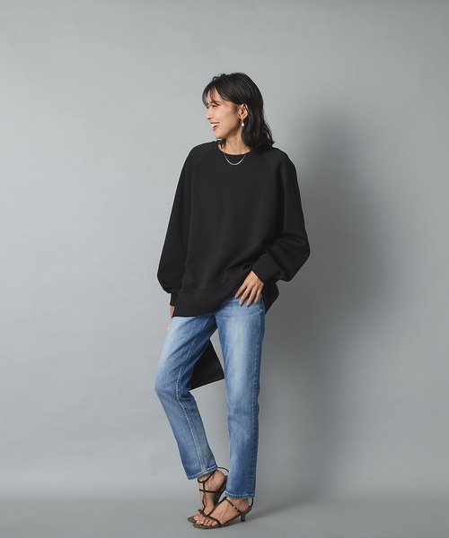 RIVE DROITE（リヴドロワ）の「程よくルーズなシルエットが楽しめる一枚　ダンボールオーバーカットソー（Tシャツ/カットソー・レディース・ブラック/カーキ・FREE）」の8枚目の写真