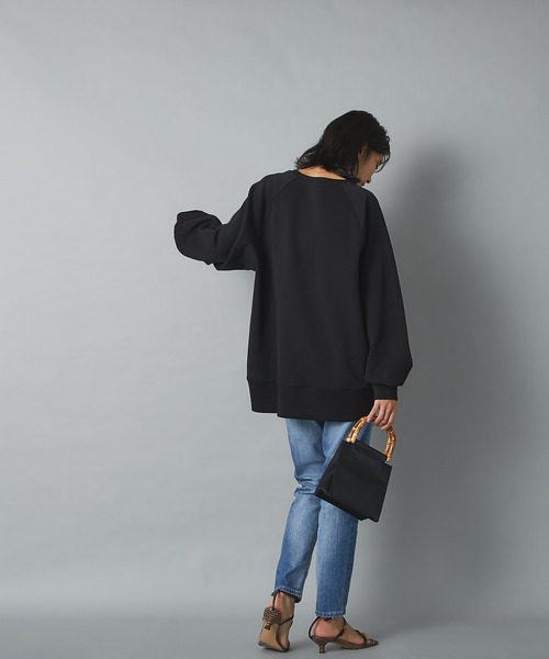 RIVE DROITE（リヴドロワ）の「程よくルーズなシルエットが楽しめる一枚　ダンボールオーバーカットソー（Tシャツ/カットソー・レディース・ブラック/カーキ・FREE）」の10枚目の写真