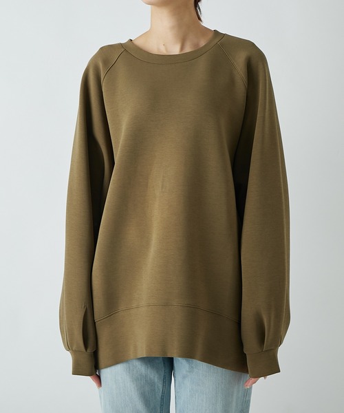 RIVE DROITE（リヴドロワ）の「程よくルーズなシルエットが楽しめる一枚　ダンボールオーバーカットソー（Tシャツ/カットソー・レディース・ブラック/カーキ・FREE）」の20枚目の写真