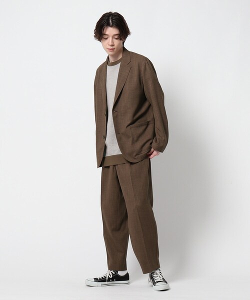 THE SHOP TK (ザ ショップ ティーケー )の「◆リネンライクポリブッチャーパンツ(スーツパンツ・メンズ・ブラウン系/ネイビー・02/03/04)」の9枚目の写真