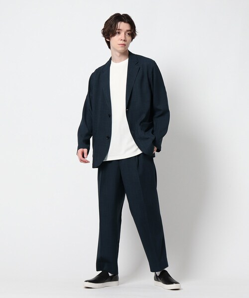 THE SHOP TK (ザ ショップ ティーケー )の「◆リネンライクポリブッチャーパンツ(スーツパンツ・メンズ・ブラウン系/ネイビー・02/03/04)」の10枚目の写真