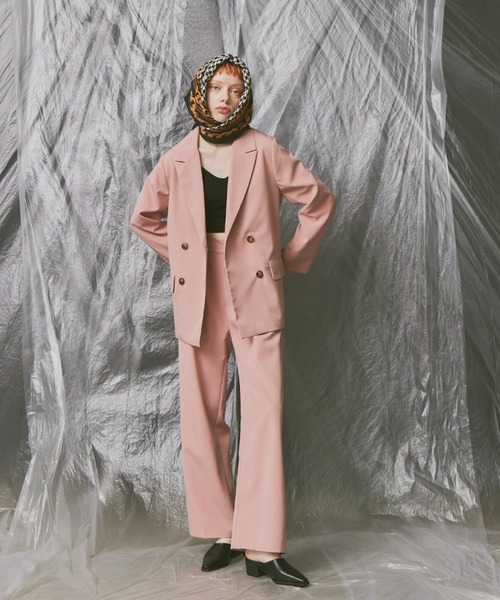 Happy John(ハッピージョン)の「basic color tailored jacket/ベーシックカラーテーラードジャケット(テーラードジャケット・レディース・ブラック/ダークグリーン/マスタード/ブルーグレー/イエロー/ピンク/カーキ・FREE)」の17枚目の写真