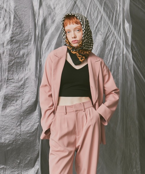 Happy John(ハッピージョン)の「basic color tailored jacket/ベーシックカラーテーラードジャケット(テーラードジャケット・レディース・ブラック/ダークグリーン/マスタード/ブルーグレー/イエロー/ピンク/カーキ・FREE)」の22枚目の写真