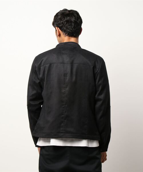 MONSIEUR NICOLE（ムッシュニコル）の「【canal deux Luxe】スエード ライダースブルゾン（ライダースジャケット・メンズ・ブラック/ブラウン・MEDIUM/LARGE/X-LARGE）」の4枚目の写真