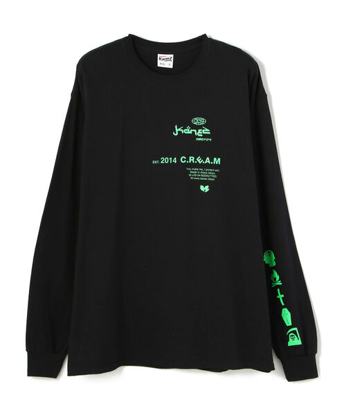 KaneZ（ケインズ）の「KaneZ/ケインズ/グラフィックプリントロンT/C.R.E.A.M L/S TEE（Tシャツ/カットソー・メンズ・ブラック/カーキ・FREE）」の5枚目の写真
