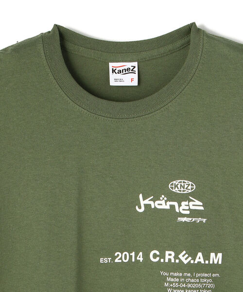 KaneZ（ケインズ）の「KaneZ/ケインズ/グラフィックプリントロンT/C.R.E.A.M L/S TEE（Tシャツ/カットソー・メンズ・ブラック/カーキ・FREE）」の3枚目の写真