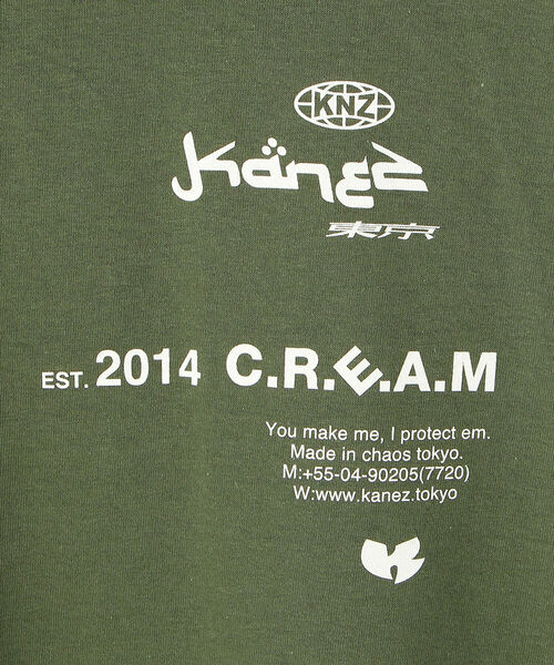 KaneZ（ケインズ）の「KaneZ/ケインズ/グラフィックプリントロンT/C.R.E.A.M L/S TEE（Tシャツ/カットソー・メンズ・ブラック/カーキ・FREE）」の7枚目の写真